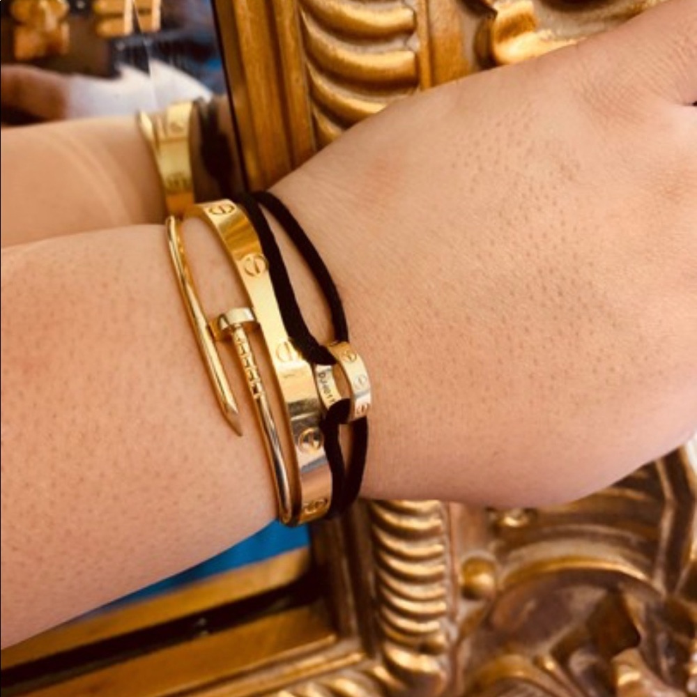 Cartier love black cord bracelet